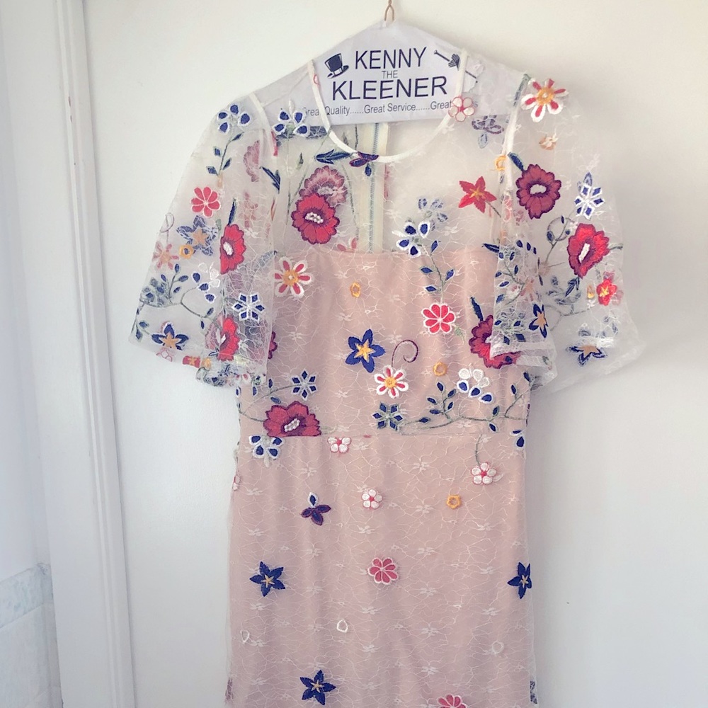Nordstrom floral spring dress - couture style lace